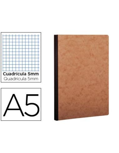 Libreta Age-Bag Tapa Cartulina Lomo Cosido Cuadro 5 Mm 96 Hojas Color Havana 148X210 Mm|Libreriasalesiana