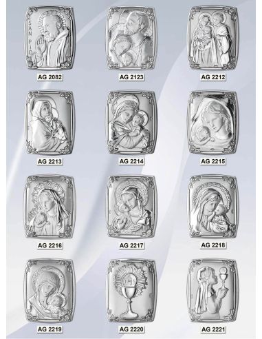 Cuadro Leño Plata 3,5X4,5Cm Comunion Niña(20)|Libreriasalesiana