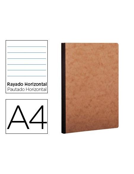 Libreta Age-Bag Tapa Cartulina Lomo Cosido Rayado Horizontal 96 Hojas Color Havana 210X297 Mm|Libreriasalesiana