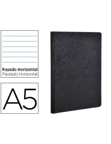 Libreta Age-Bag Tapa Cartulina Lomo Cosido Rayado Horizontal 96 Hojas Color Negro 148X210 Mm|Libreriasalesiana