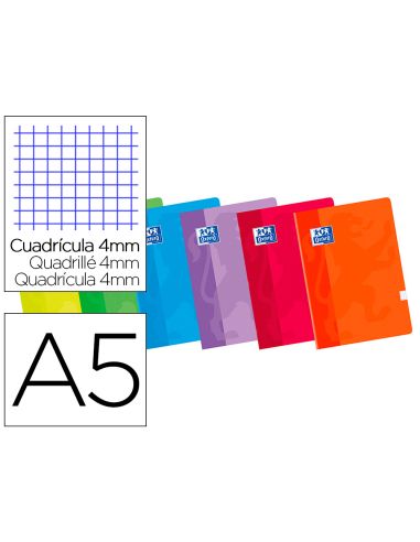Libreta Escolar Oxford 48 H Din A5 Cuadro 4 Mm