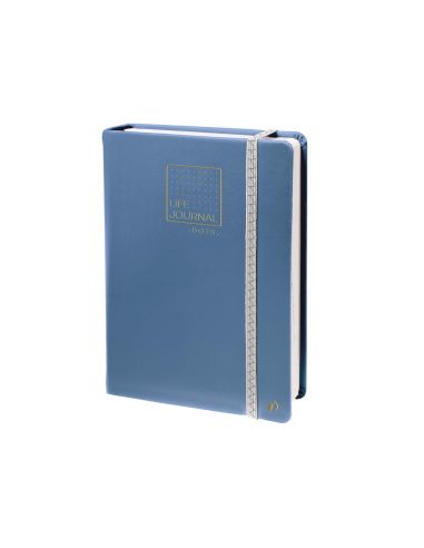Libreta Quo Vadis Life Journal Infinite Dots Puntos 15X21 Cm 224 Hojas Tapa Similpiel Azul