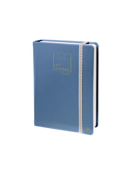 Libreta Quo Vadis Life Journal Infinite Dots Puntos 15X21 Cm 224 Hojas Tapa Similpiel Azul
