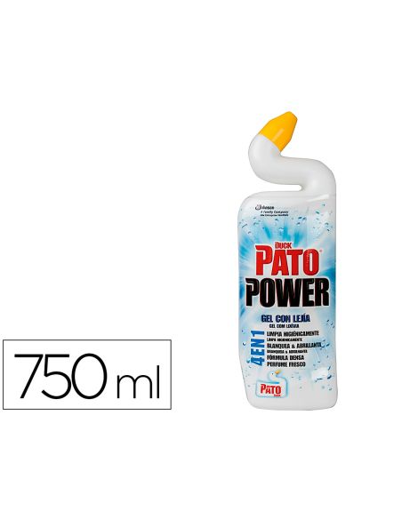 Limpiador De Inodoro Pato Formula 4 En Uno Gel Con Lejia 750 Ml