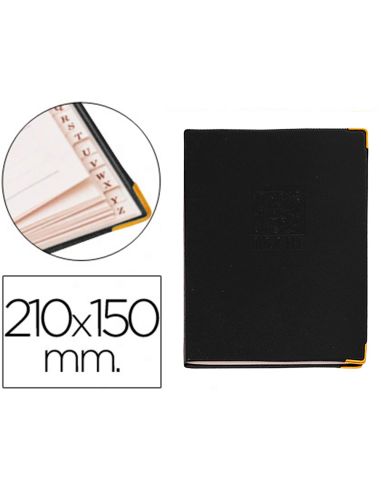 Listin Telefonico Q-Connect Tapa Flexible Con Cantonera Dorada 210X150 Mm