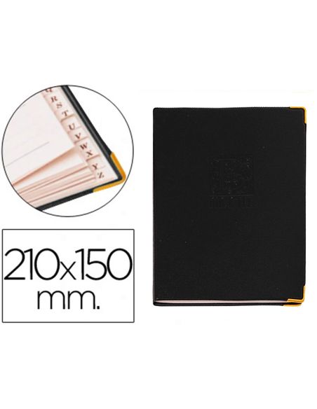 Listin Telefonico Q-Connect Tapa Flexible Con Cantonera Dorada 210X150 Mm