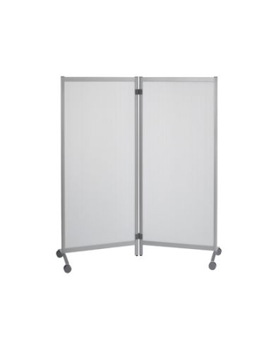Mampara Separadora Paperflow Polipropileno Translucido Con Ruedas 2 Hojas