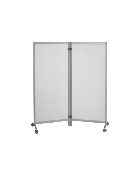Mampara Separadora Paperflow Polipropileno Translucido Con Ruedas 2 Hojas
