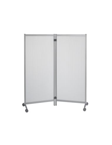 Mampara Separadora Paperflow Polipropileno Translucido Con Ruedas 2 Hojas