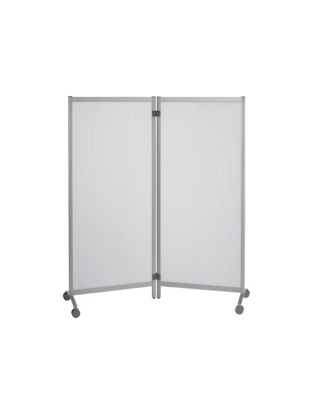 Mampara Separadora Paperflow Polipropileno Translucido Con Ruedas 2 Hojas