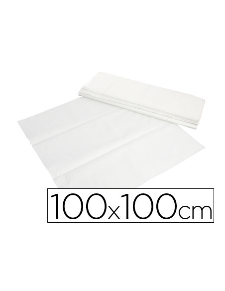 Mantel De Papel Blanco En Hojas 100X100 Cm Caja De 400 Unidades