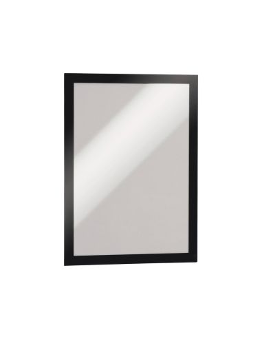 Marco Porta Anuncios Durable Magnetico Din A4 Dorso Adhesivo Removible Color Negro Pack De 2 Unidades