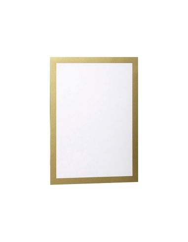 Marco Porta Anuncios Durable Magnetico Din A4 Dorso Adhesivo Removible Color Oro Pack De 2 Unidades