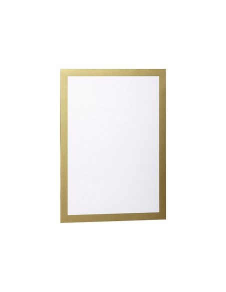 Marco Porta Anuncios Durable Magnetico Din A4 Dorso Adhesivo Removible Color Oro Pack De 2 Unidades