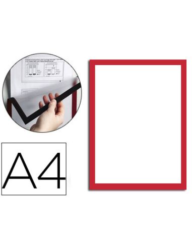 Marco Porta Anuncios Durable Magnetico Din A4 Dorso Adhesivo Removible Para Informacion De Seguridad Pack 5 Unidades