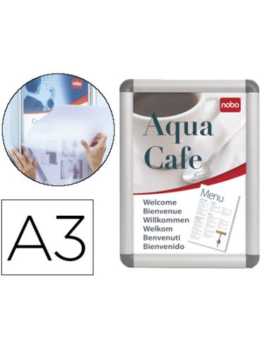 Marco Porta Anuncios Nobo Clipdown Din A3 Marco De Aluminio Con Cantoneras 33,5X45,8X1,7 Cm