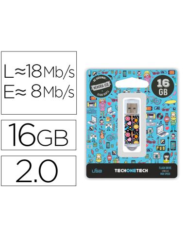 Memoria Usb Techonetech Flash Drive 16 Gb 2.0 Candy Pop