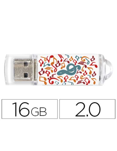 Memoria Usb Techonetech Flash Drive 16 Gb 2.0 Music Dream