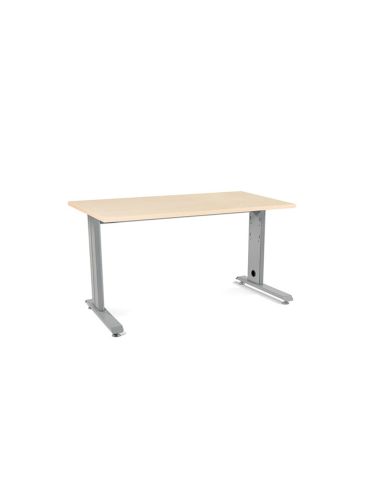 Mesa De Oficina Rocada Metal 2001Ac01 Gris/Haya 140X80 Cm