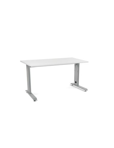 Mesa De Oficina Rocada Metal 2001Ac04 Gris/Blanco 140X80 Cm