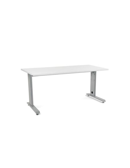 Mesa De Oficina Rocada Metal 2002Ac04 Gris/Blanco 160X80 Cm