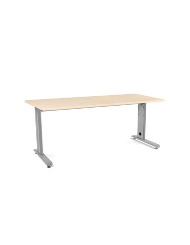 Mesa De Oficina Rocada Metal 2003Ac01 Gris/Haya 180X80 Cm