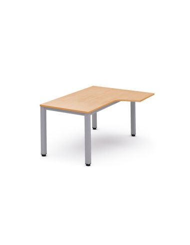 Mesa Oficina Rocada Serie Executive Forma En L Derecha 160X110 Cm Acabado Gris/Haya