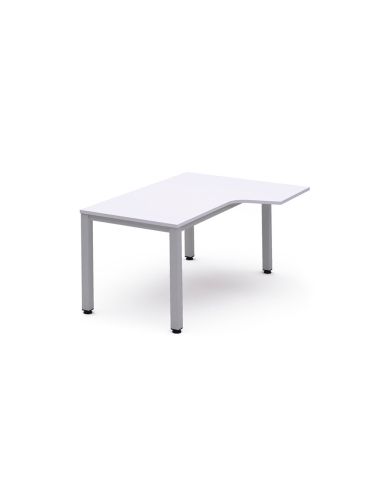 Mesa Oficina Rocada Serie Executive Forma En L Derecha 160X110 Cm Acabado Gris/Blanco