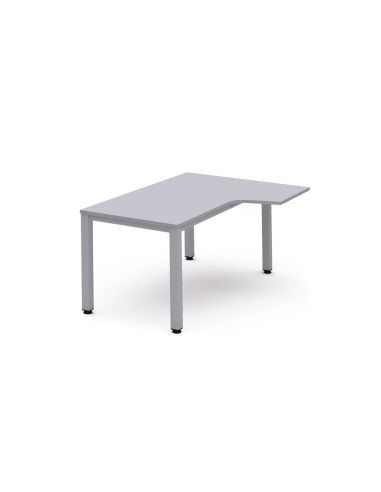 Mesa Oficina Rocada Serie Executive Forma En L Derecha 180X110 Cm Acabado Gris/Gris