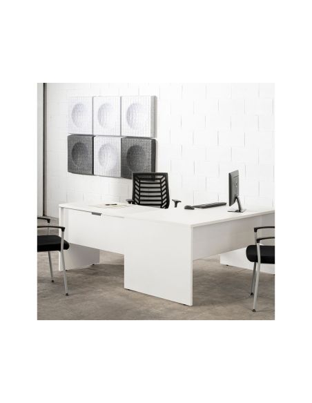 Mesa Oficina Rocada Serie Work 160X80 Cm Acabado An04 Gris/Blanco
