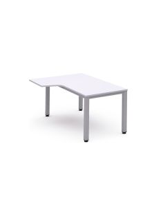 Mesa Rocada Serie Executive 160X110 Cm Izquierda Acabado Gris/Blanco