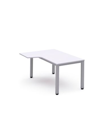 Mesa Rocada Serie Executive 160X110 Cm Izquierda Acabado Gris/Blanco