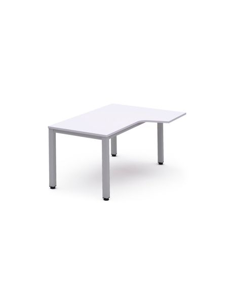 Mesa Rocada Serie Executive 180X110 Cm Derecha Acabado Gris/Blanco