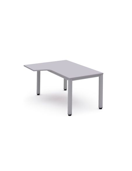 Mesa Rocada Serie Executive 180X110 Cm Izquierda Acabado Gris/Gris