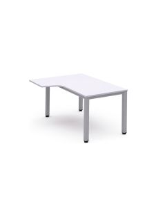 Mesa Rocada Serie Executive 180X110 Cm Izquierda Acabado Gris/Blanco