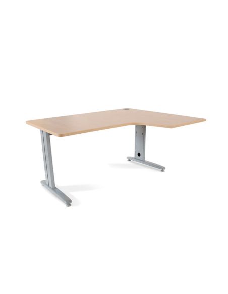 Mesa Rocada Serie Metal 160X110X76 Cm Derecha Acabado Ac01 Haya