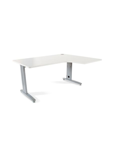 Mesa Rocada Serie Metal 160X120 Cm Derecha Acabado Ac04 Blanco