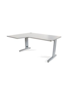 Mesa Rocada Serie Metal 160X110X76 Cm Izquierda Acabado Ac02 Gris