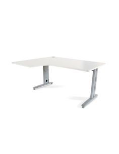 Mesa Rocada Serie Metal 160X120 Cm Izquierda Acabado Ac04 Blanco
