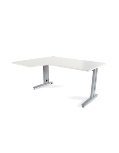 Mesa Rocada Serie Metal 160X120 Cm Izquierda Acabado Ac04 Blanco