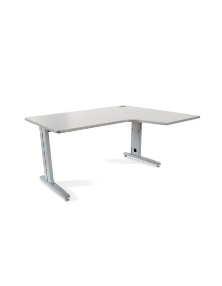 Mesa Rocada Serie Metal 180X120 Cm Derecha Acabado Ac02 Gris