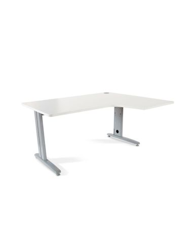Mesa Rocada Serie Metal 180X120 Cm Derecha Acabado Ac04 Blanco