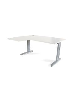 Mesa Rocada Serie Metal 180X120 Cm Izquierda Acabado Ac04 Blanco