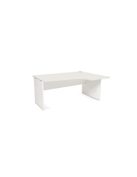 Mesa Rocada Serie Work 160X110X76 Cm Derecha Acabado Aw04 Blanco/Blanco