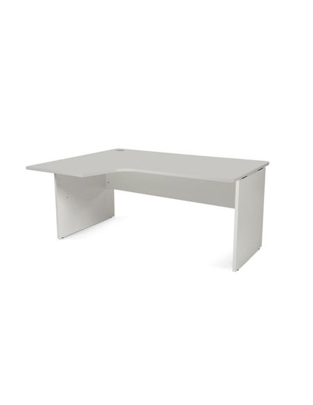 Mesa Rocada Serie Work 160X110X76 Cm Izquierda Acabado An02 Gris/Gris
