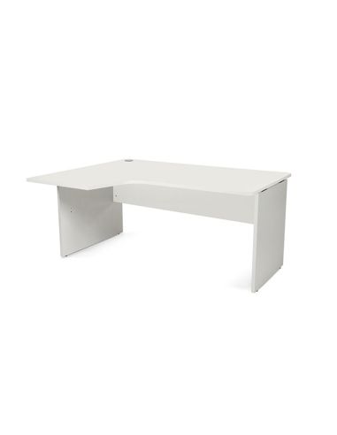 Mesa Rocada Serie Work 160X110X76 Cm Izquierda Acabado An04 Gris/Blanco
