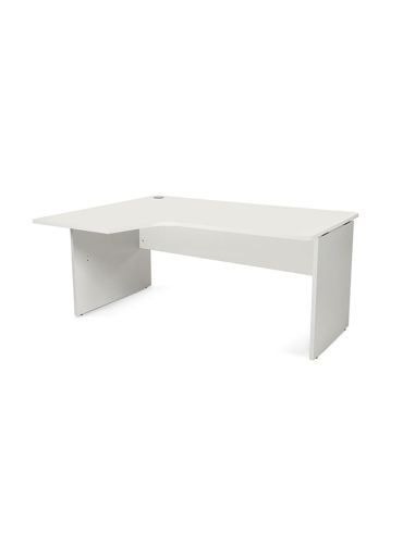Mesa Rocada Serie Work 160X110X76 Cm Izquierda Acabado An04 Gris/Blanco