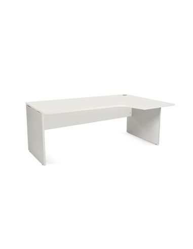 Mesa Rocada Serie Work 180X120 Cm Derecha Acabado An04 Gris/Blanco