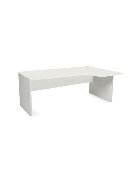Mesa Rocada Serie Work 180X120 Cm Derecha Acabado An04 Gris/Blanco