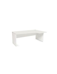 Mesa Rocada Serie Work 180X110X76 Cm Derecha Acabado Aw04 Blanco/Blanco